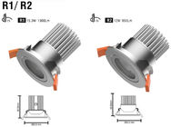 12W 83diameter COB LEDs Tridonic aluminum gray DIRECT REPLACEMENT LED DOWN LIGHT