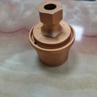 Pure Copper Parts CNC Machining Process Electroplating With Hole