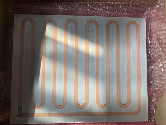 Integrated Liquid Cooling Systems Peltier Water Cooling Plate With Burried Copper Pipes